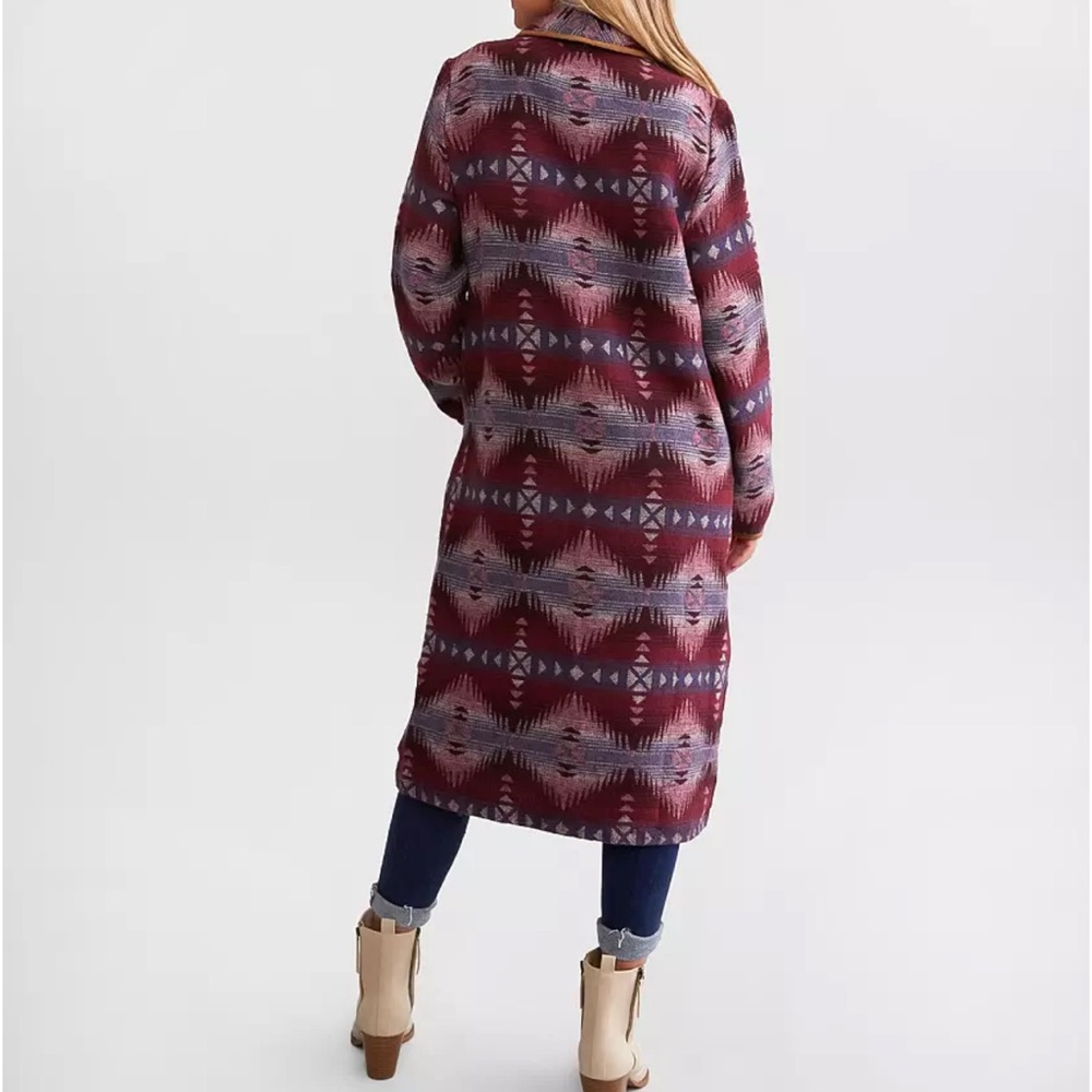 Ariat Women's Purple and Red Patterned Cardigan - Picture 3 of 8